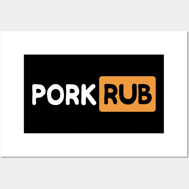 Funny parody bbq barbecue lover top pork rub Wall Art by tshirtguild